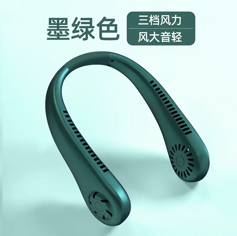 首掛け扇風機 軽量・ポータブル USB充電式 学生・オフィス・スポーツ・レジャー用